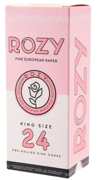 ROZY PINK PRE- ROLLED CONES KING SIZE 24CT
