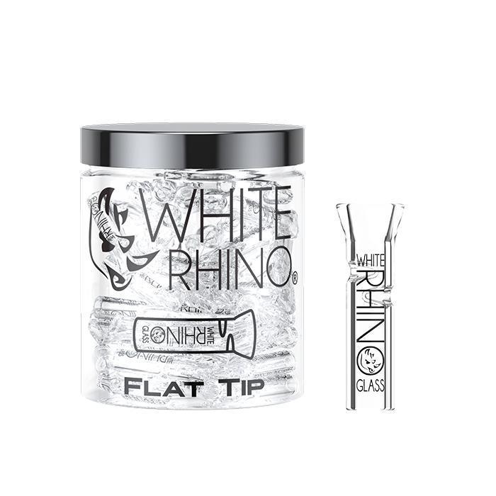 WHITE RHINO XL FLAT GLASS TIPS JAR