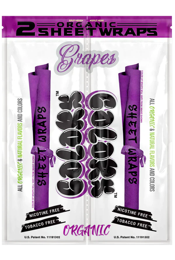 COLORS - Organic Sheet Wraps 2Pk 25Ct – Smoke Culture U.S.A.