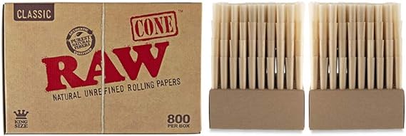 RAW-CLASSIC CONES KING SIZE 800PK