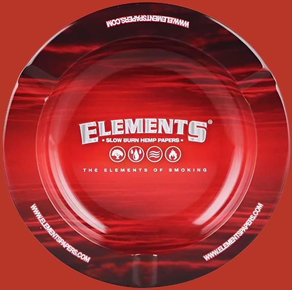 Elements - Metal Ashtray 1ct - Red