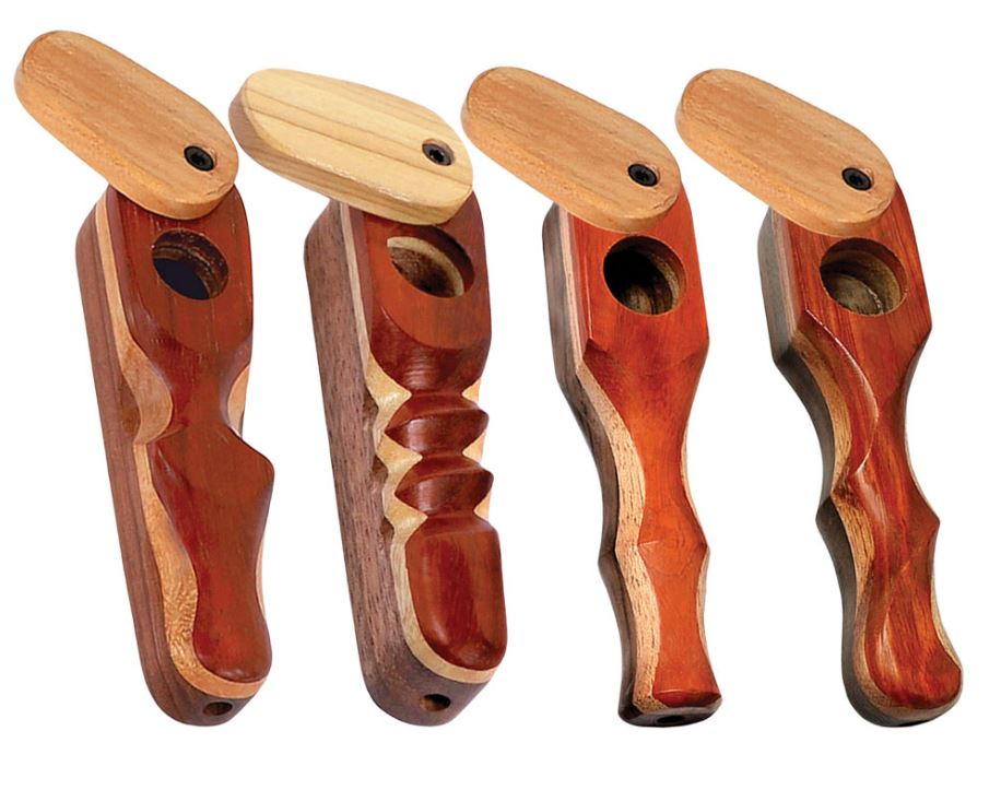 WOODEN HAND PIPE 6CT ASSORTED