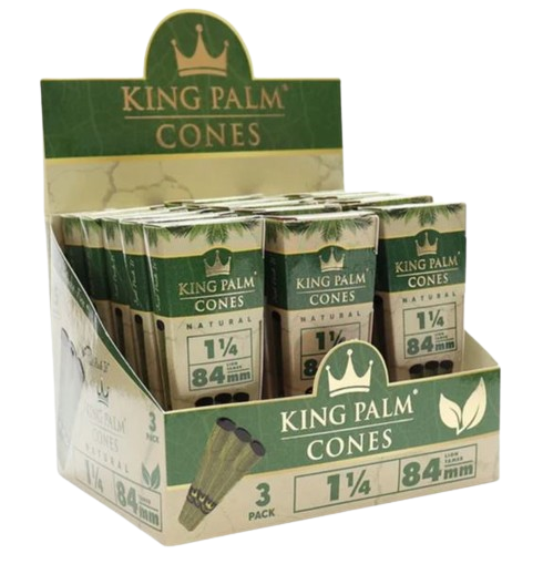 King Palm Pre-Rolled Cones - 1 1/4 - 84mm 15ct 3pk