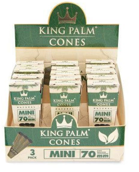 King Palm Pre-Rolled Cones - Mini - 70mm 15ct 3pk