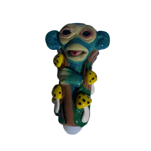 5" Gliizy Monkey & Mushroom Hand Pipe 1ct