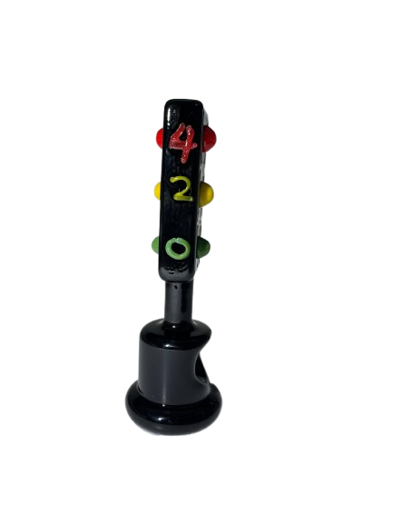 5" Gliizy Traffic Light Hand Pipe - Black