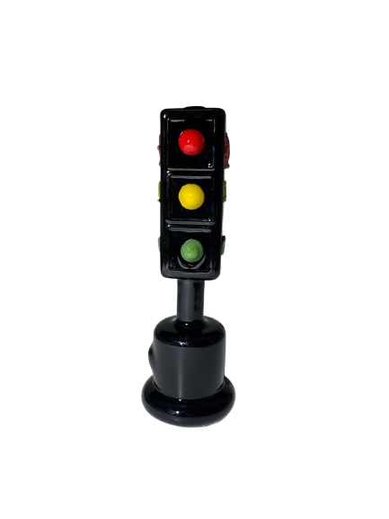 5" Gliizy Traffic Light Hand Pipe - Black