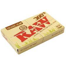 RAW ORGANIC ROLLING PAPERS 300'S 1 1/4 40PK