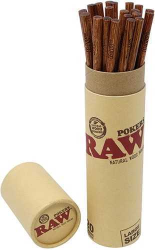 RAW Wood Pokers Large 20Ct