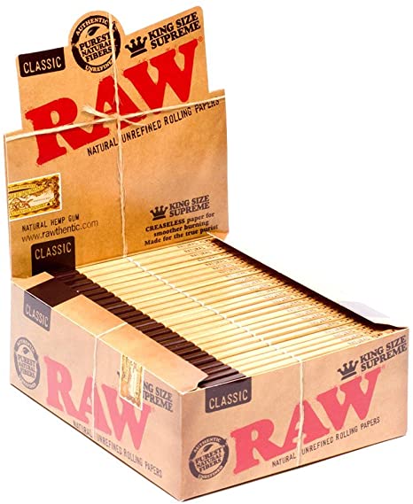 RAW CLASSIC KING SIZE SUPREME CREASELESS ROLLING PAPERS