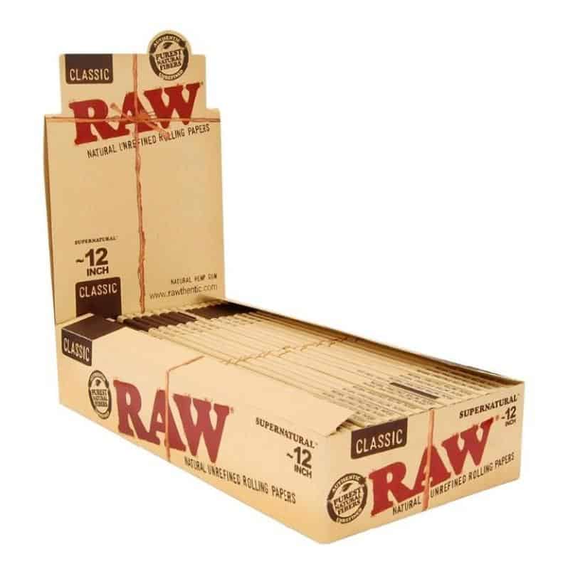 RAW SUPERNATURAL 12" ROLLING PAPERS 20CT