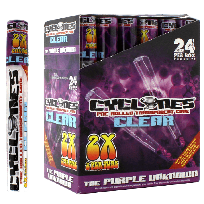 CYCLONES  CLEAR PURPLE UNKNOWN ROLLED 24CT