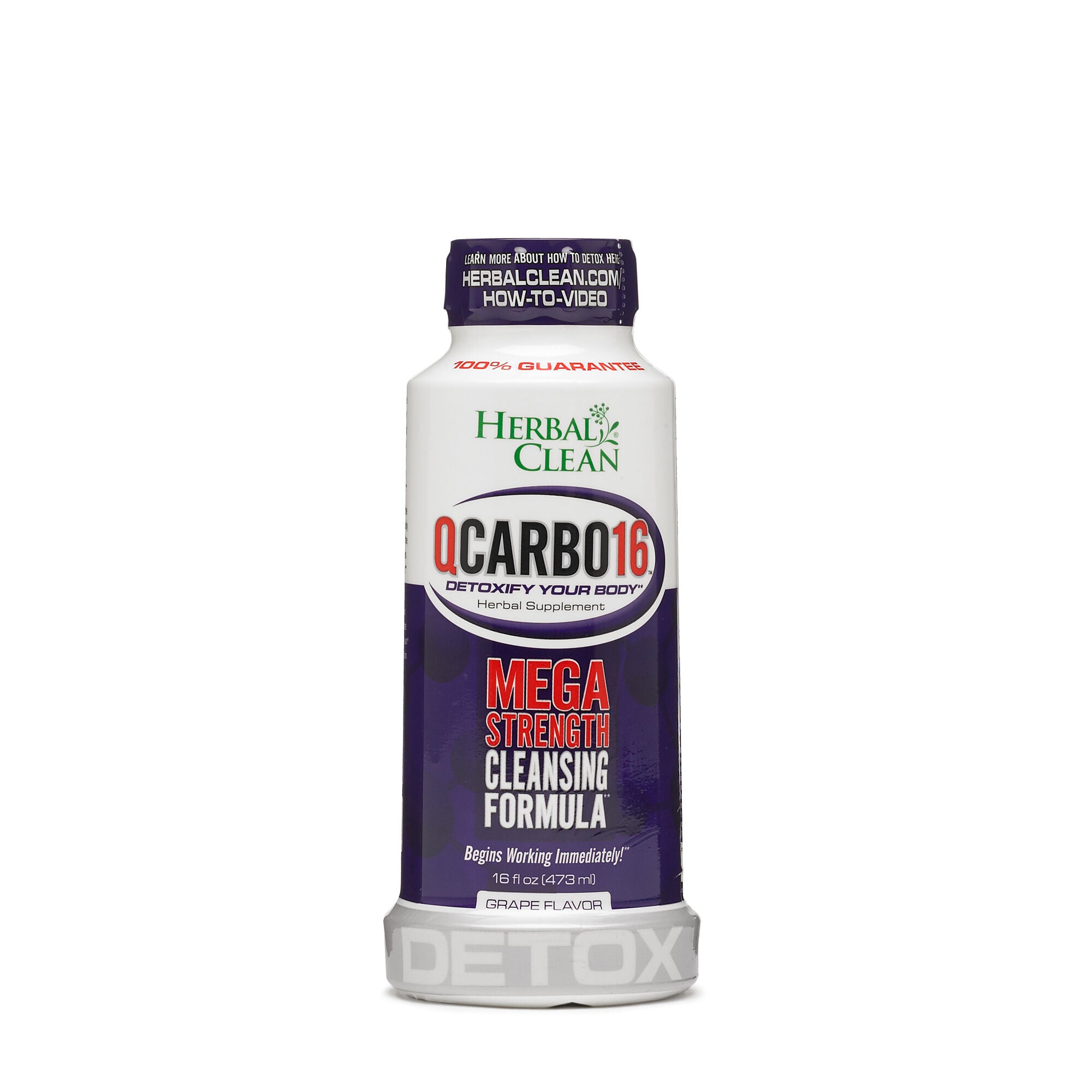 HERBAL CLEAN QCARBO 16 SAME-DAY PREMIUM DETOX DRINK 16 fl oz
