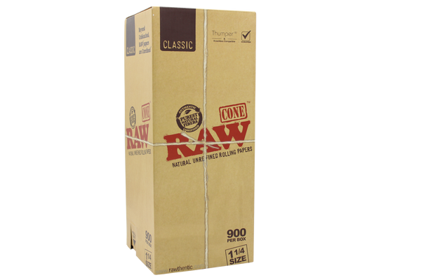 RAW Classic 1 1/4 size Pre Rolled Cones 900ct