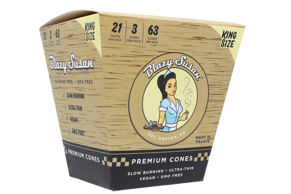 Blazy Susan Unbleached Cones King Size 3ct (21 Packs)