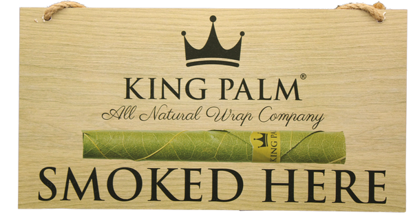 King Palm Smoked Here Hanging Sign