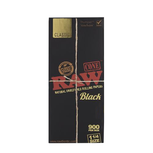 RAW BLACK BULK 1-1/4 CONES 900CT