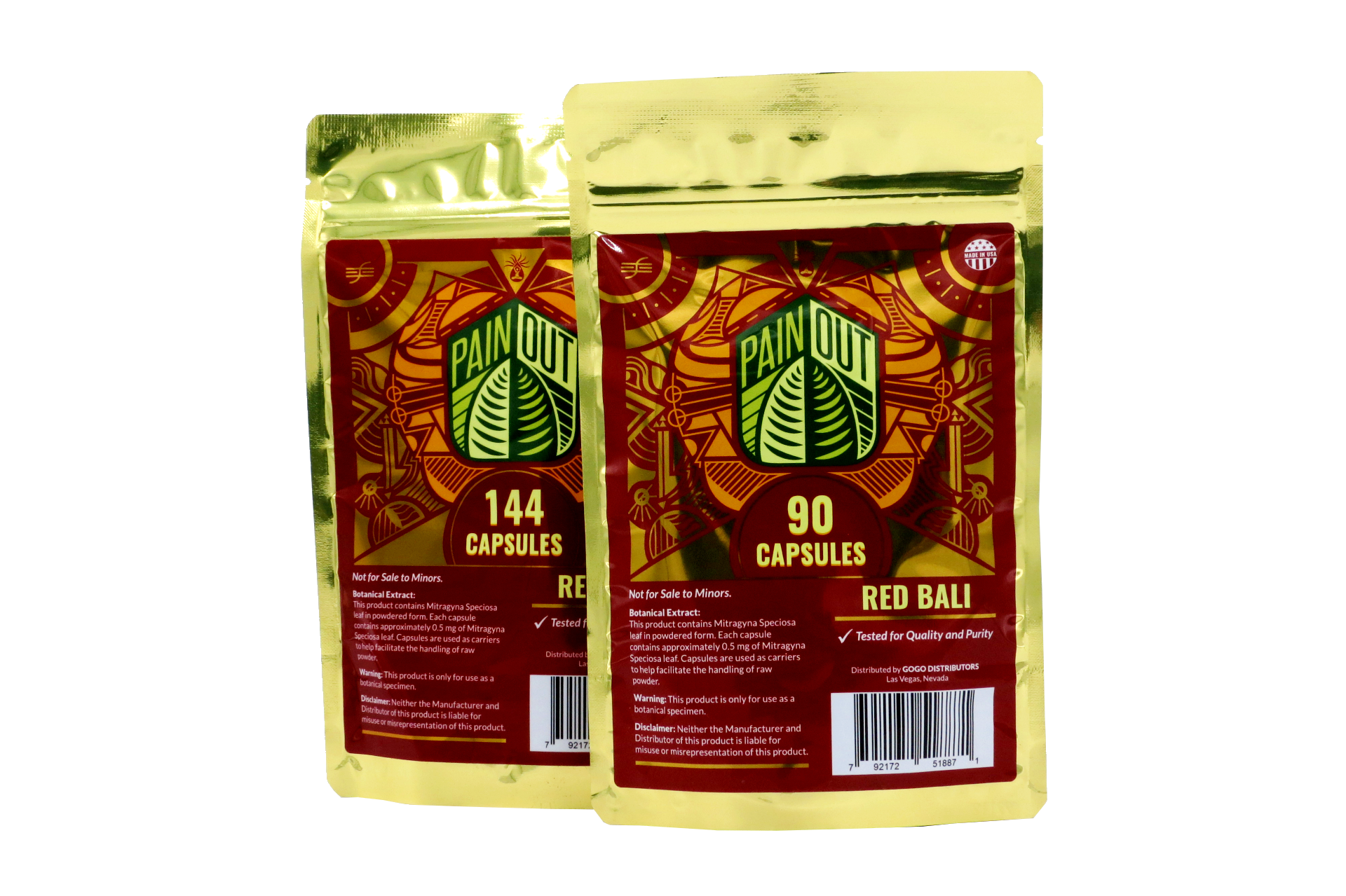 PAIN OUT RED BALI KRATOM  CAPSULES