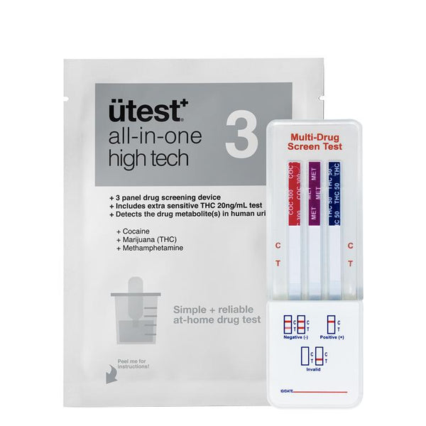 Utest 3 Panel At Home Drug Screen Urine Test