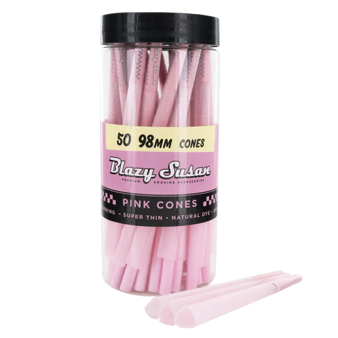 Blazy Susan Pink Paper Cones 50Ct