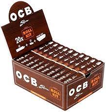 OCB VIRGIN UNBLEACHED PAPERS + TIPS + TRAY SLIM 20CT