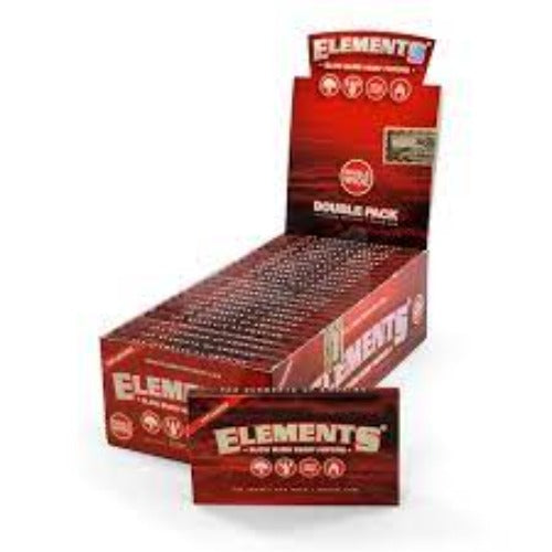ELEMENTS HEMP SINGLE WIDE SIZE PAPERS DOUBLE PACK 100PC 25CT