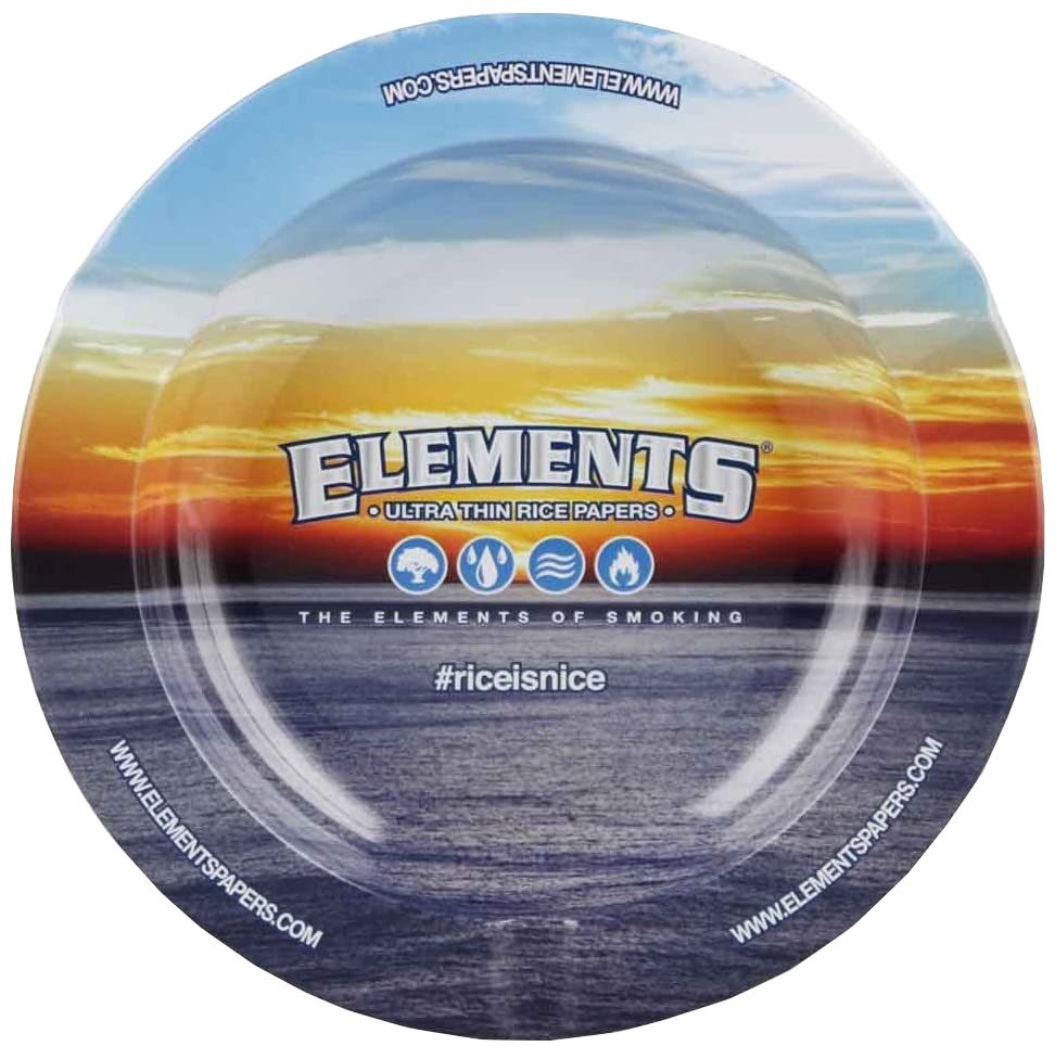 ELEMENTS METAL ASHTRAY BLUE WITH MAGNET