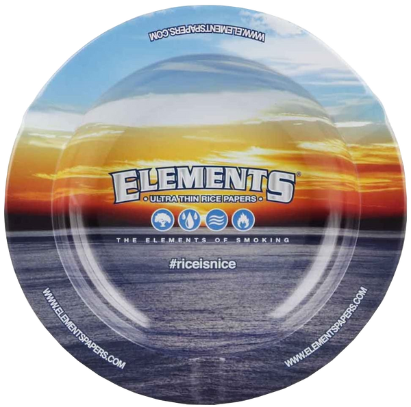 Elements Metal Ashtray Blue With Magnet