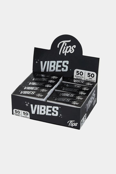Vibes Fine Rolling Papers Filter Tips 50Ct Booklets