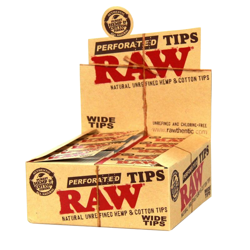 RAW PERFORATED WIDE TIPS 50CT